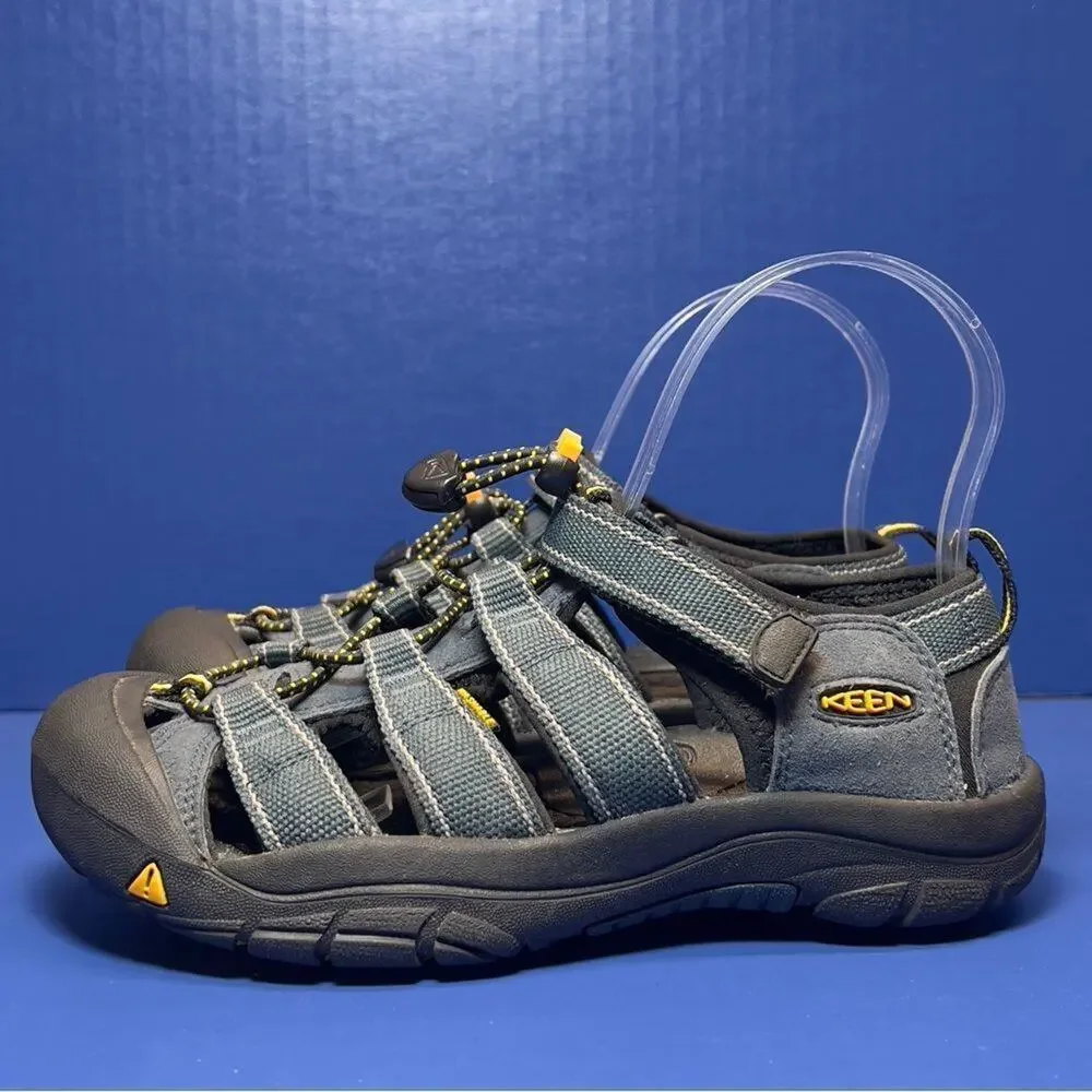 KEEN Big Kids Newport H2 Waterproof Trail Hiking Sandals Blue Grey Black Youth 4